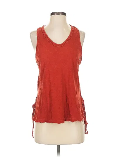 Pre-owned Universal Thread Sleeveless Top Orange Halter Neckline Tops
