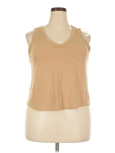 Pre-owned Universal Thread Sleeveless Top Tan Halter Neckline Tops