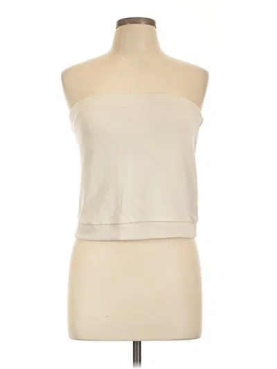 Pre-owned Universal Thread Sleeveless Top Tan Strapless Neckline Tops