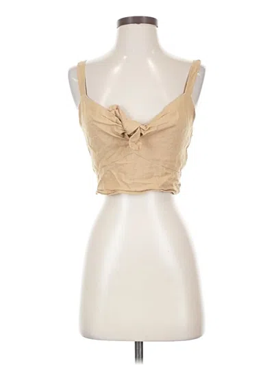 Pre-owned Universal Thread Sleeveless Top Tan Sweetheart Neckline Tops In Brown
