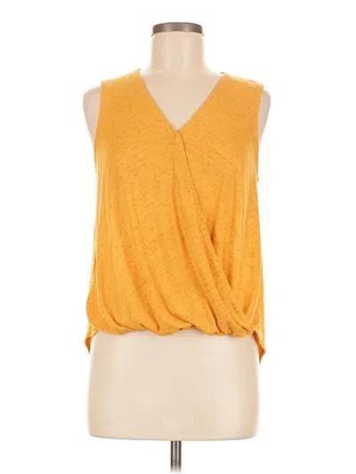 Pre-owned Universal Thread Sleeveless Top Yellow Plunge Neckline Tops