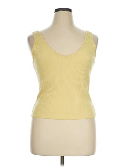Pre-owned Universal Thread Sleeveless Top Yellow Sweetheart Neckline Tops