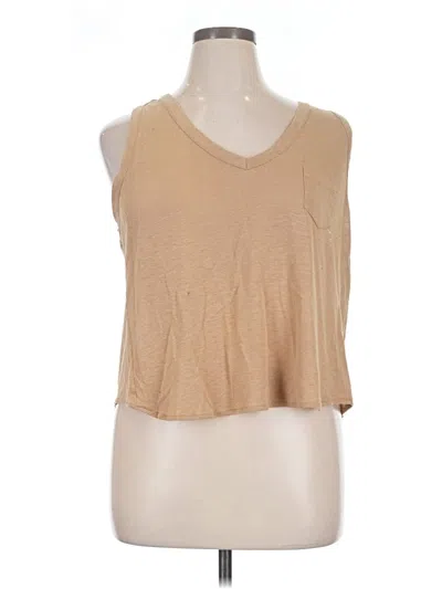 Pre-owned Universal Thread Sleeveless T-shirt In Tan