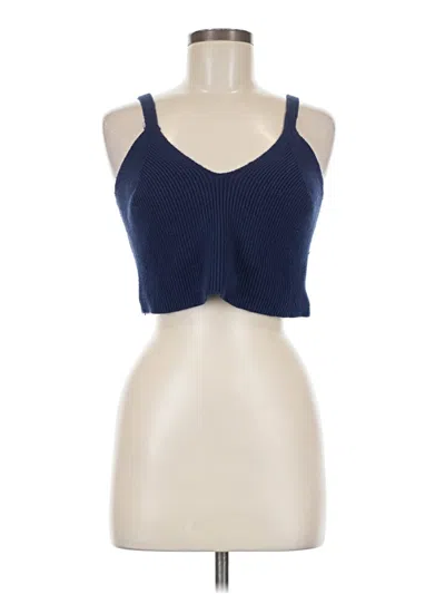 Pre-owned Universal Thread Tank Top Blue Halter Neckline Tops