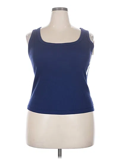 Universal Thread Tank Top Blue Strapless Neckline Tops