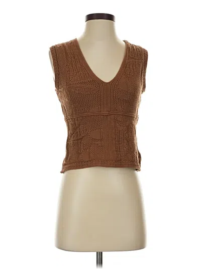 Pre-owned Universal Thread Tank Top Brown Plunge Neckline Tops