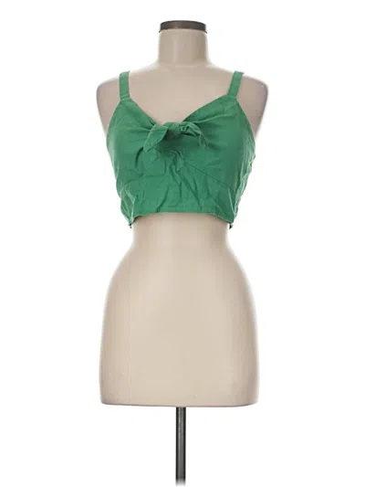 Pre-owned Universal Thread Tank Top Green Halter Neckline Tops