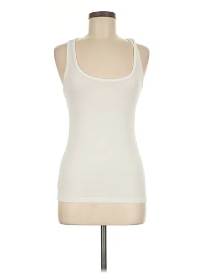 Pre-owned Universal Thread Tank Top Ivory Halter Neckline Tops In White