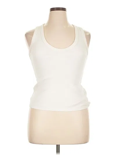 Pre-owned Universal Thread Tank Top Ivory Halter Neckline Tops In White