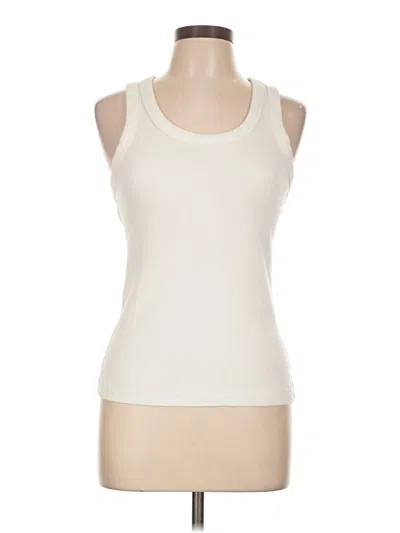 Pre-owned Universal Thread Tank Top Ivory Halter Neckline Tops In White