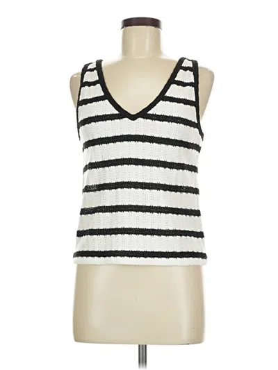 Pre-owned Universal Thread Tank Top Ivory Plunge Neckline Tops In White