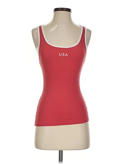 Pre-owned Universal Thread Tank Top Red Strapless Neckline Tops