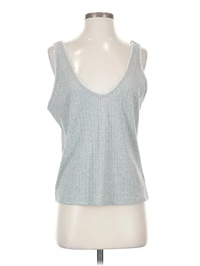 Pre-owned Universal Thread Tank Top Silver Plunge Neckline Tops