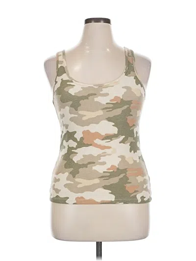 Pre-owned Universal Thread Tank Top Tan Halter Neckline Tops In Brown