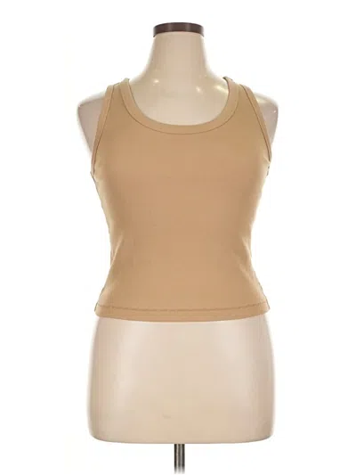Pre-owned Universal Thread Tank Top Tan Halter Neckline Tops In Brown