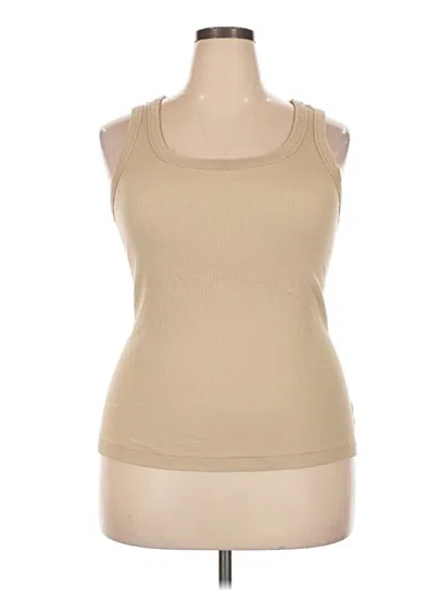 Pre-owned Universal Thread Tank Top Tan Strapless Neckline Tops