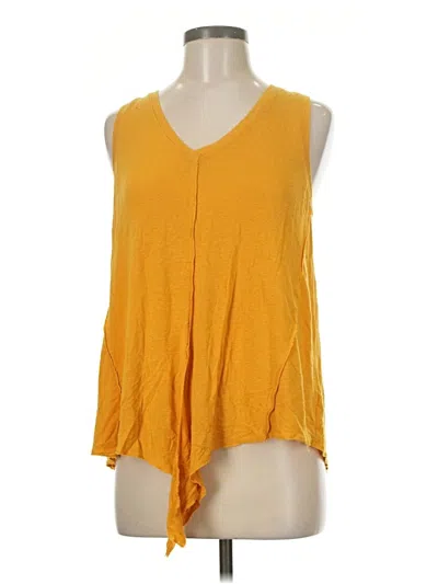 Pre-owned Universal Thread Tank Top Yellow Plunge Neckline Tops