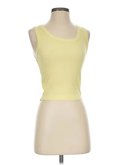 Pre-owned Universal Thread Tank Top Yellow Strapless Neckline Tops