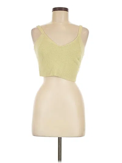 Pre-owned Universal Thread Tank Top Yellow Strapless Neckline Tops