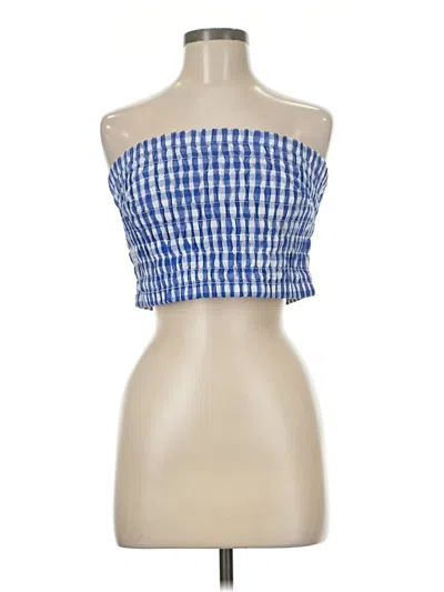 Pre-owned Universal Thread Tube Top Blue Strapless Neckline Tops