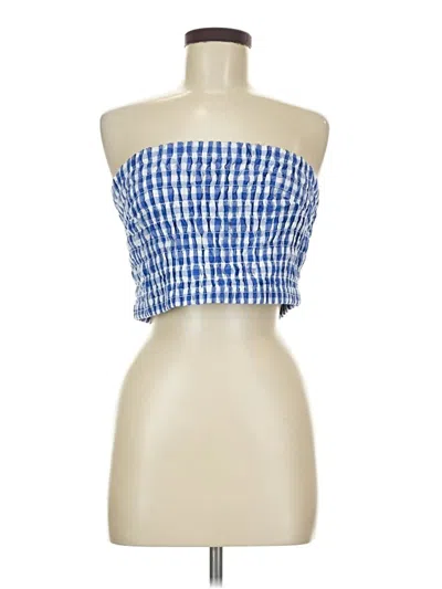 Pre-owned Universal Thread Tube Top Blue Strapless Neckline Tops