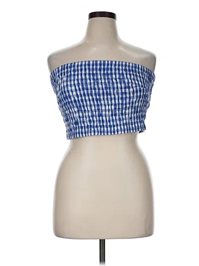 Pre-owned Universal Thread Tube Top Blue Strapless Neckline Tops