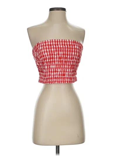 Pre-owned Universal Thread Tube Top Red Strapless Neckline Tops