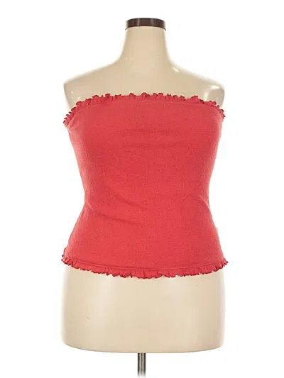 Pre-owned Universal Thread Tube Top Red Strapless Neckline Tops