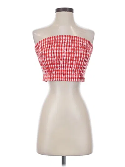 Pre-owned Universal Thread Tube Top Red Strapless Neckline Tops