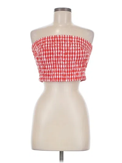 Pre-owned Universal Thread Tube Top Red Strapless Neckline Tops