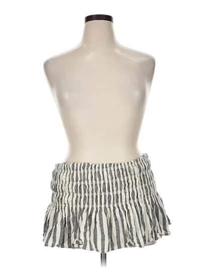 Pre-owned Universal Thread Tube Top Silver Strapless Neckline Tops