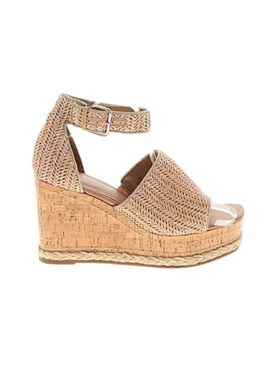 Pre-owned Universal Thread Wedges In Tan