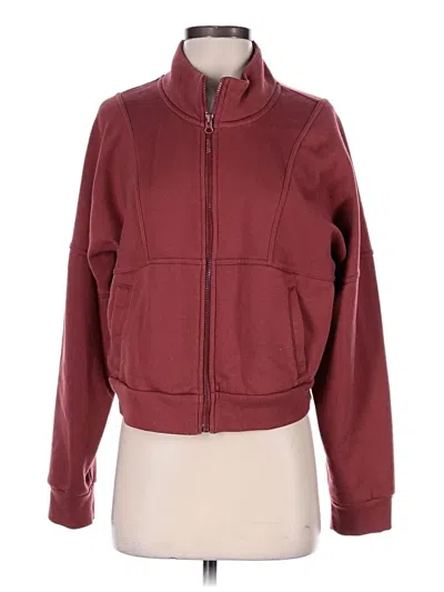 Pre-owned Universal Thread Zip Up Hoodie In Burgundy