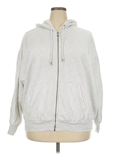 Pre-owned Universal Thread Zip Up Hoodie In Silver