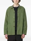 Universal Works Bakers Button-down Patch-pocket Shirt In Green