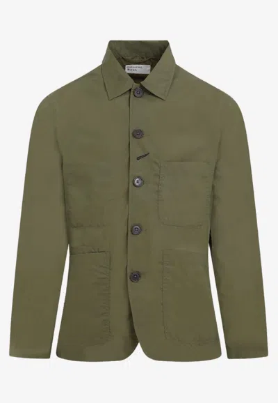 Universal Works Bakers C Overshirt In Green