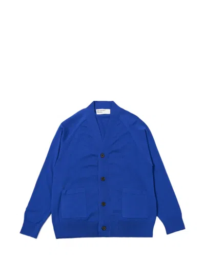 Universal Works 패치 포켓 가디건 In Blue