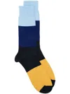 Universal Works Bold Stripe Socks In Blue