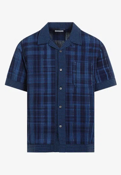 Universal Works Border Road Shirt In Blue