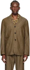 Universal Works Brown Five Pocket Blazer In Brown