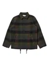 Universal Works Button-fastening Checked Jacket In Brown