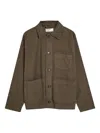 Universal Works Button Field Shirt Jacket In Brown