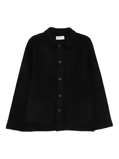 Universal Works Button-front Patch-pocket Jacket In Black
