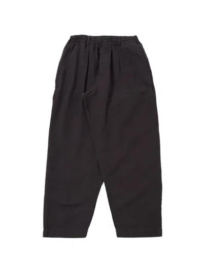 Universal Works Button Oxford Trousers In Black