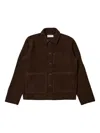 Universal Works Button-up Fleece Jacket In Brown