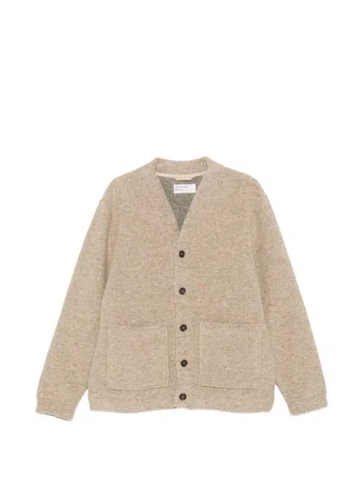 Universal Works Button-up Wool Cardigan In Neutral