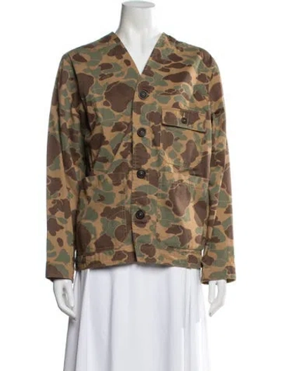Pre-owned Universal Works Camouflage Print Jacket In Multicolor