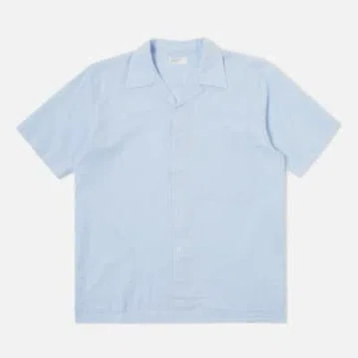 Universal Works Camp Ii Shirt Onda Cotton Pale Blue