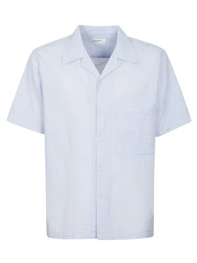 Universal Works Camp Ii Shirt In Pale Blue