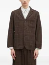 Universal Works Checked Patch-pocket Blazer In Black